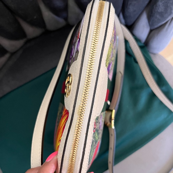Gucci Ophidia Dome Shoulder Bag Flora GG Coated Canvas Small - Picture 3 of 12